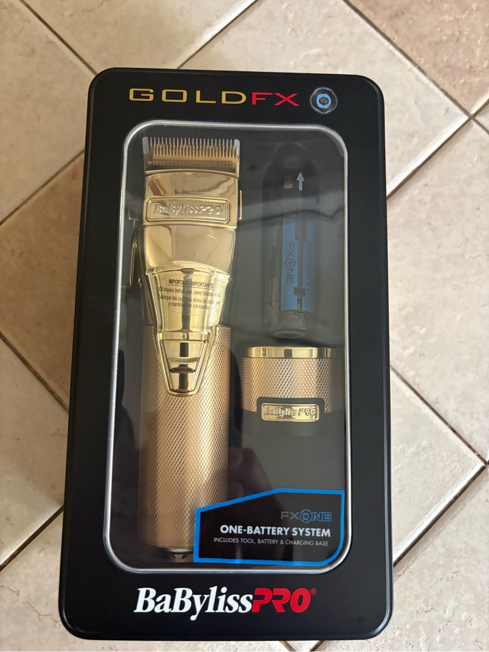 BaBylissPRO GoldFX FXONE Professional Cord/Cordless Clippers #FX899G